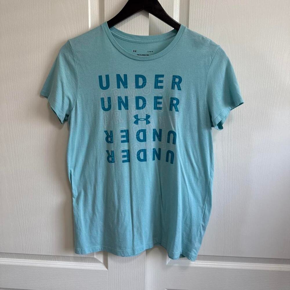 Women's Under Armour blue t shirt size L